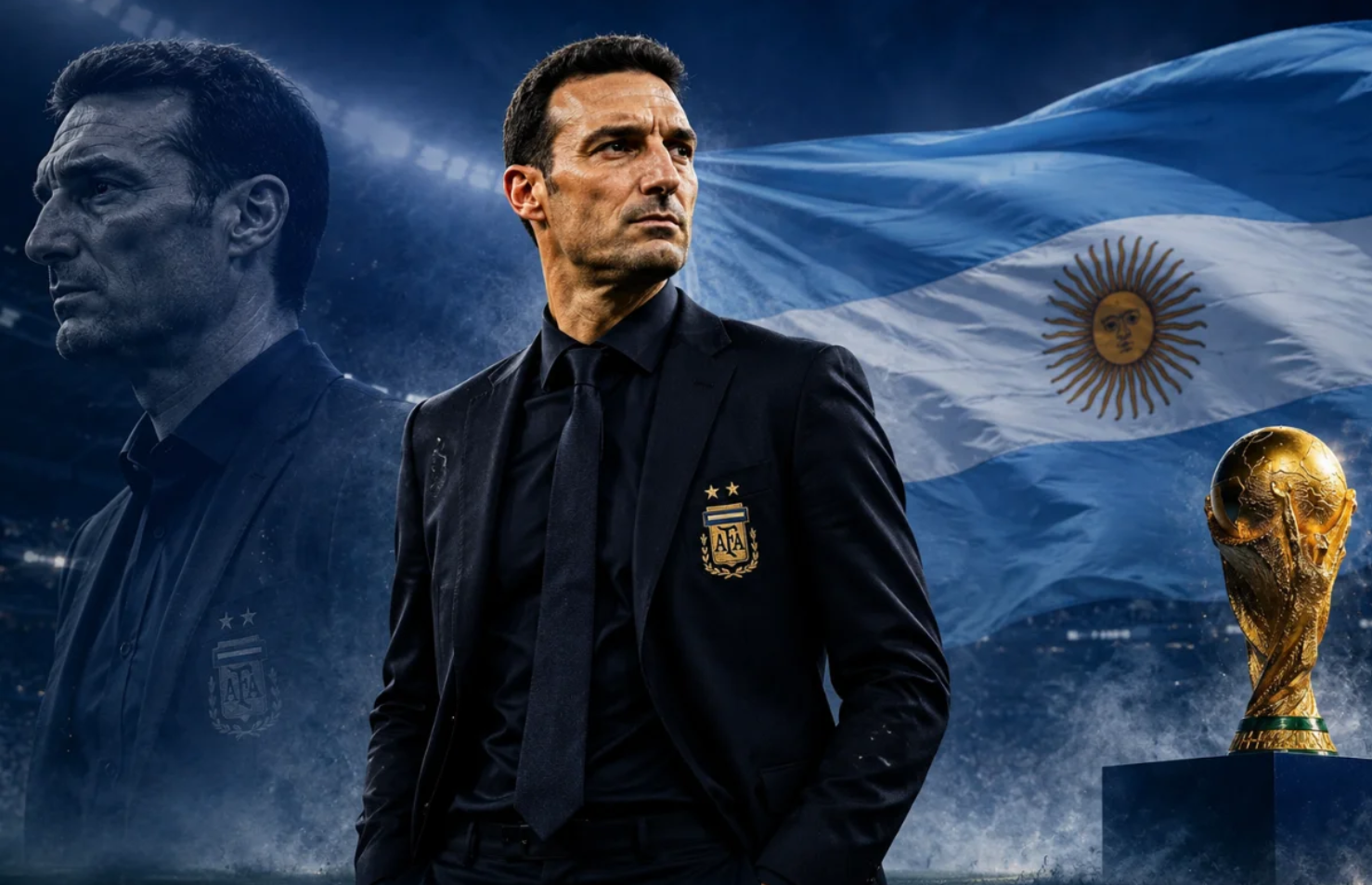 Argentina's coach Lionel Scaloni